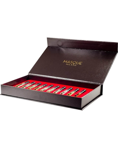 Masque Milano Discovery Set Indigo Perfumery has niche and natural perfumes and artistic fragrances, and concierge service. www.indigoperfumery.com.