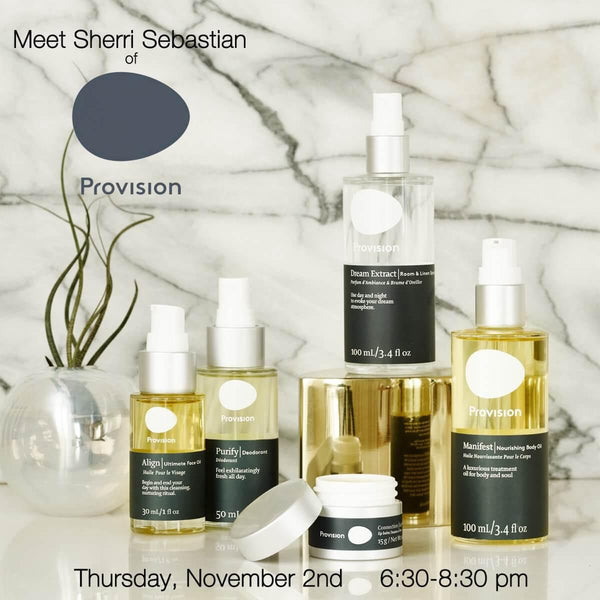 Meet Sherri Sebastian of Provision 11-2-17 Indigo Perfumery has niche and natural perfumes and artistic fragrances, and concierge service. www.indigoperfumery.com.